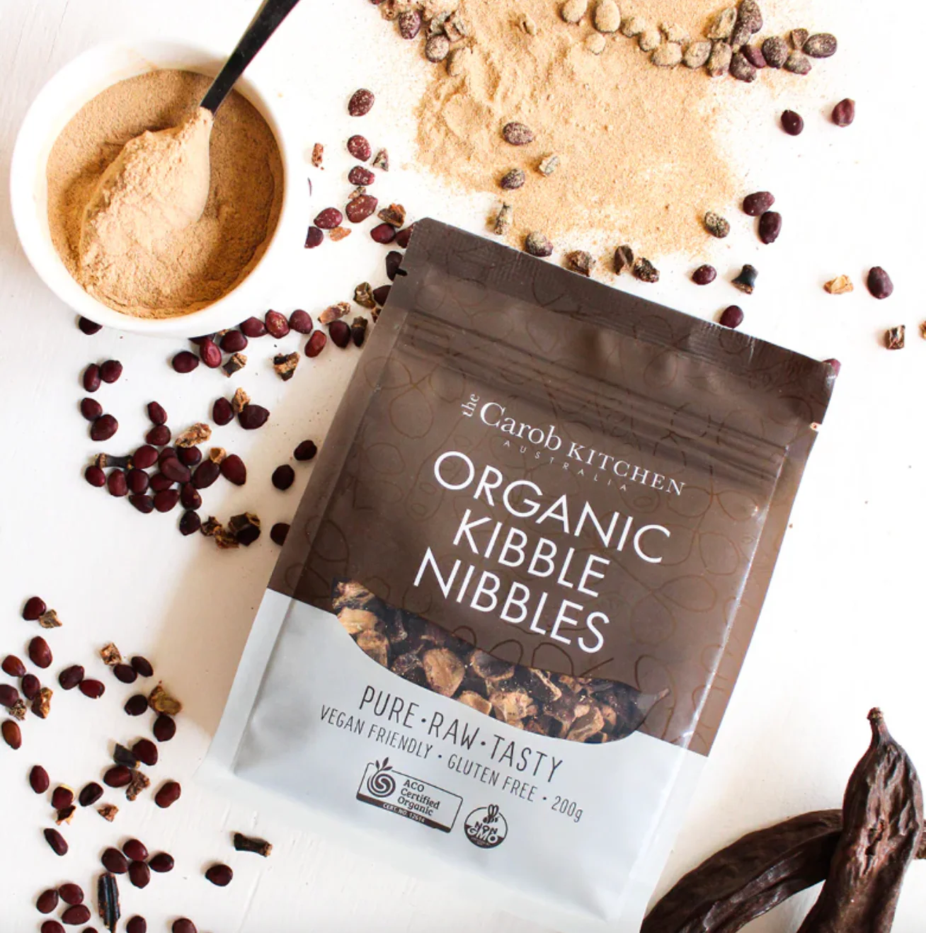 The Carob Kitchen Organic Kibble Nibbles 200g, Pure & Tasty - Image 2