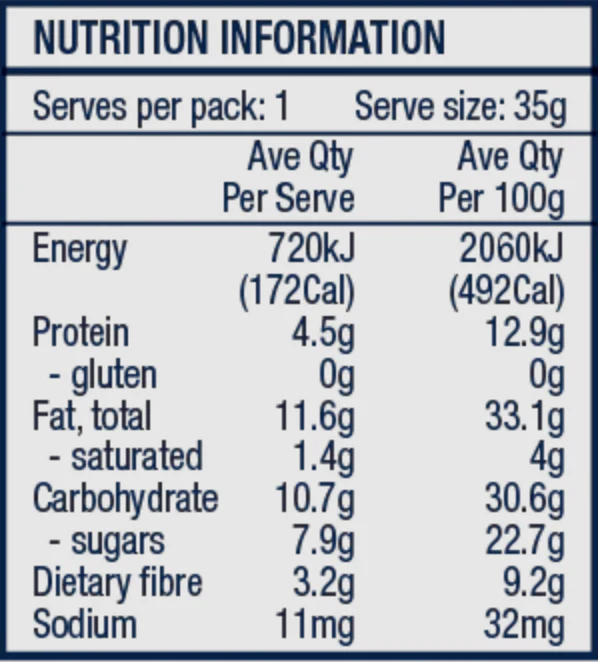 The Crafty Weka Bite Size Almond Cacao Snack Bar 35g, Gluten Free & Dairy Free - Image 4