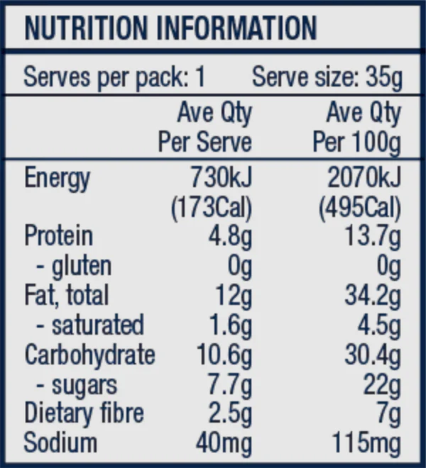 The Crafty Weka Bite Size Nutty Caramel Snack Bar 35g, Gluten Free & Dairy Free - Image 4