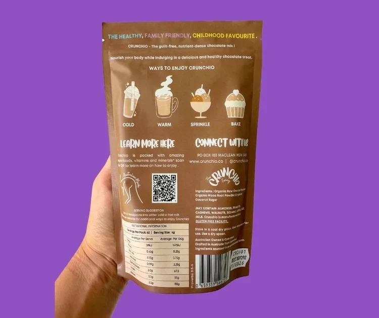 The Crunchio Family Healthy Chocolate Drink 250g {62 Serves}, Refined Sugar Free - Image 4