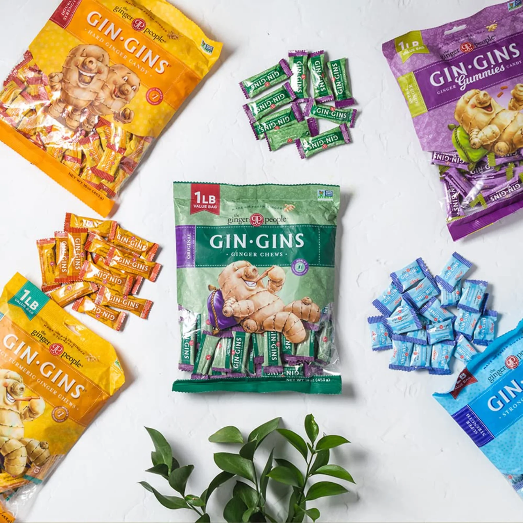 The Ginger People Gin Gins Chewy Ginger Candy 60g Or 150g, Spicy Turmeric Flavour - Image 2