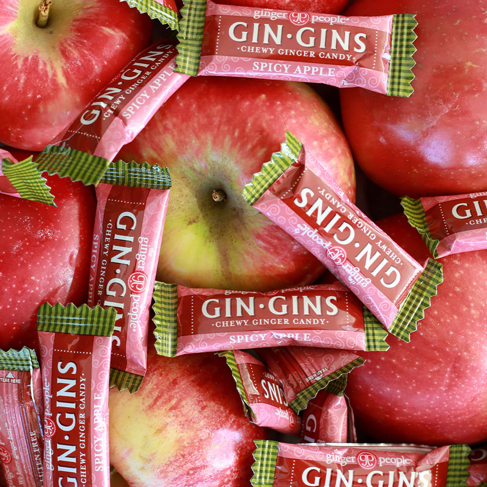 The Ginger People Gin Gins Chewy Ginger Candy 84g, Spicy Apple Flavour - Image 2