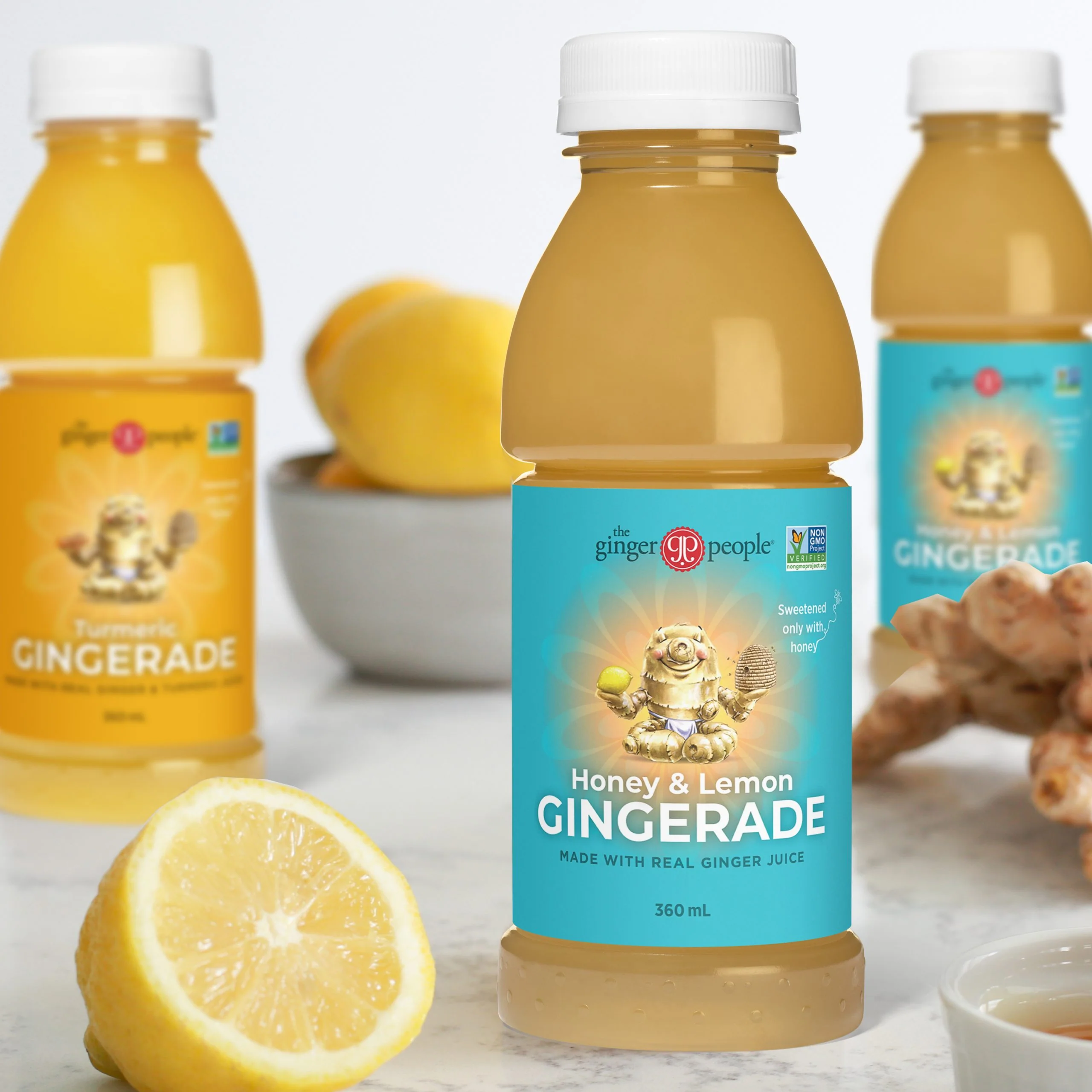 The Ginger People Gingerade Drink 360ml, Lemon & Honey Flavour - Image 3