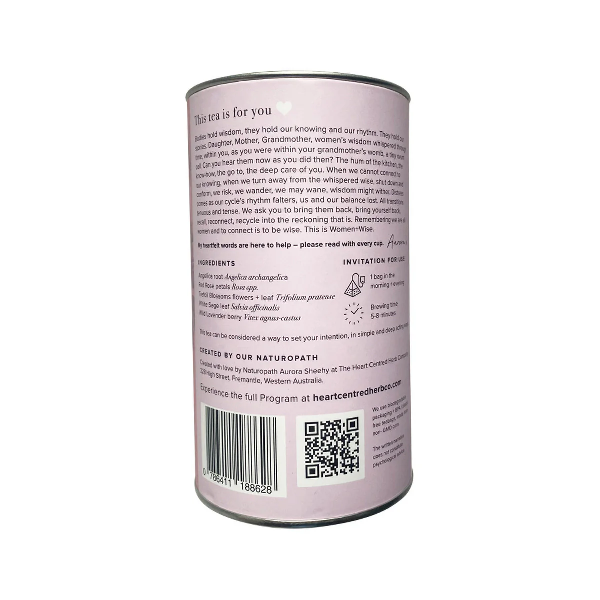 The Heart Centred Herb Company Women + Wise, 14 Tea Bags Handmade Tea - Image 3