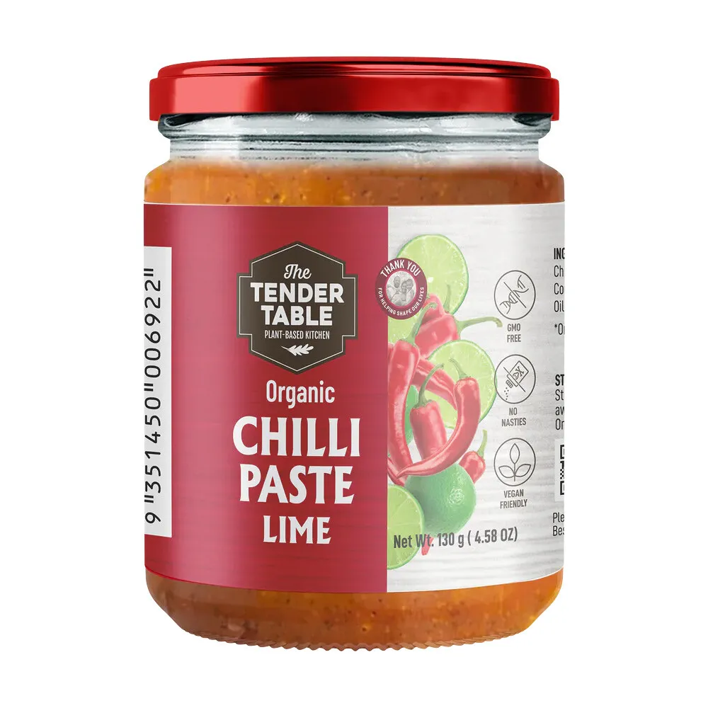 The Tender Table Organic Chilli Paste With Lime 130g, Spice It Up!