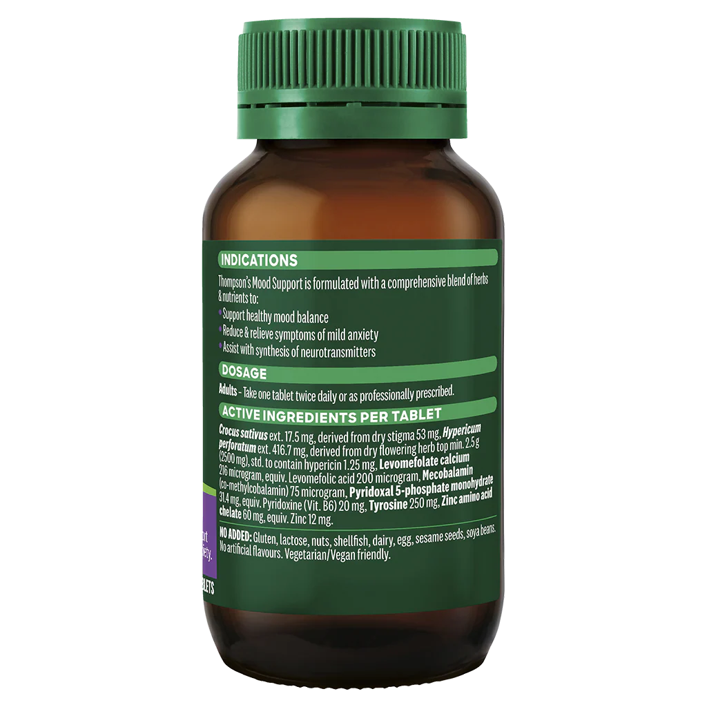 Thompson's Mood Support 60 Tablets, Healthy Mood Balance - Image 2