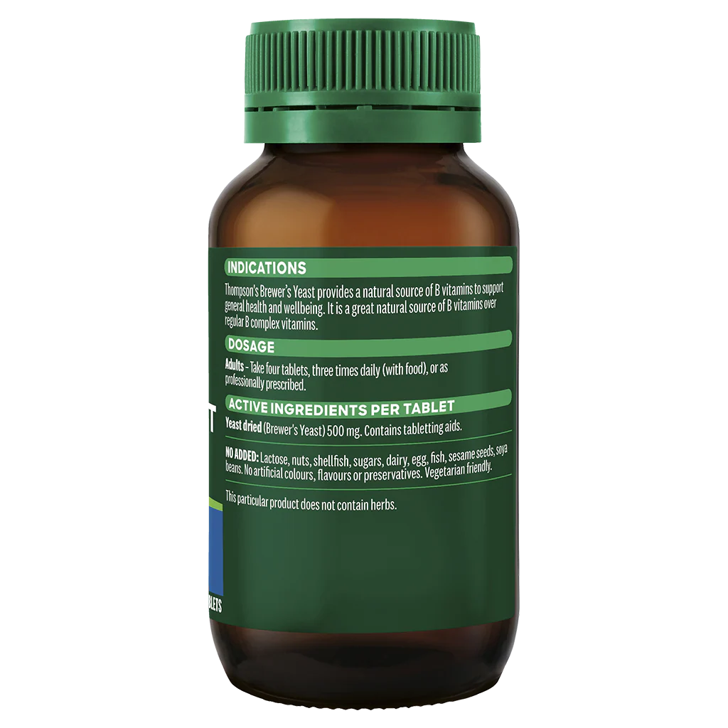 Thompson's Brewer's Yeast 100 Tablets, Natural Source Of B Vitamins - Image 2