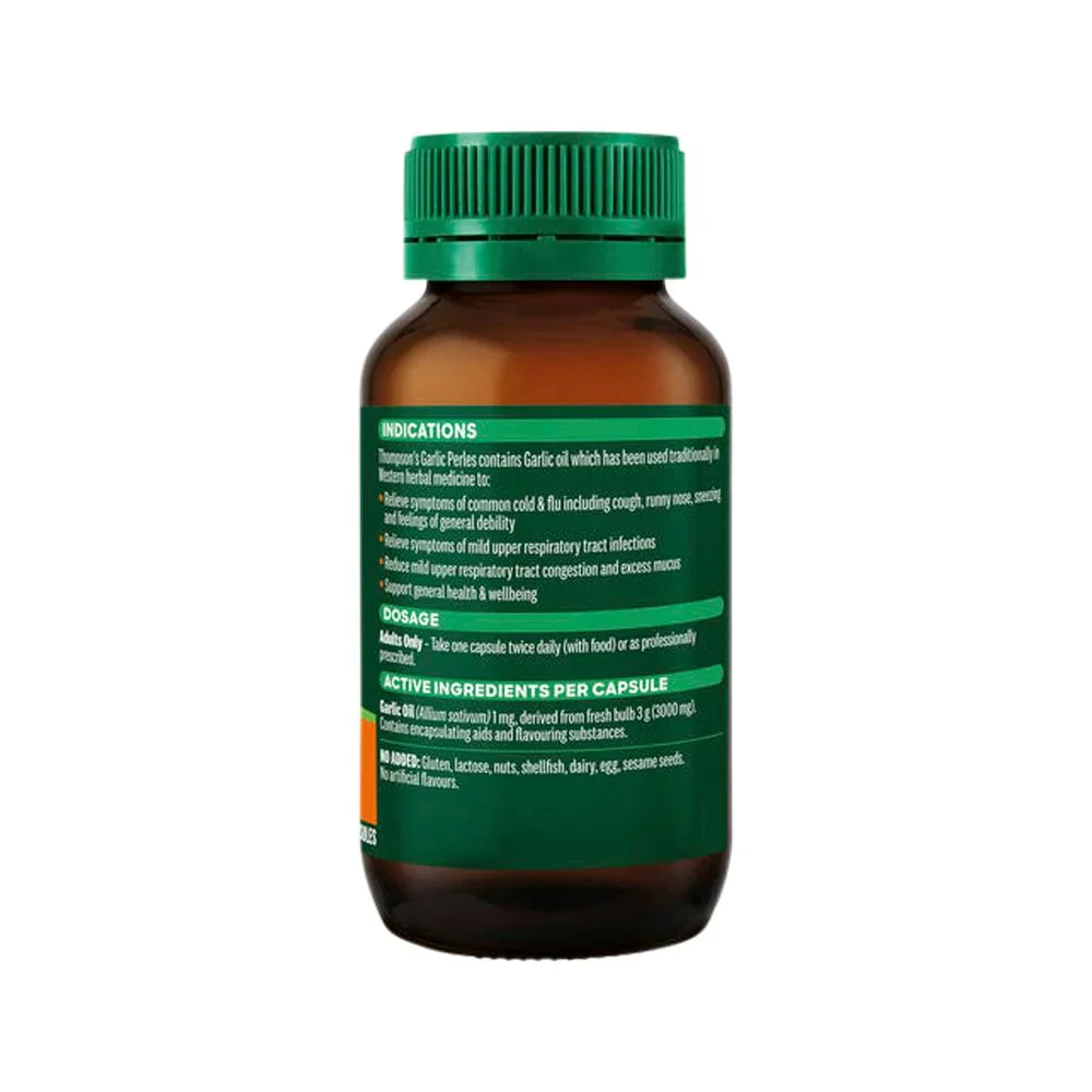 Thompson's Garlic Perles 180 Capsules, Relieves Common Cold & Flu Symptoms - Image 3