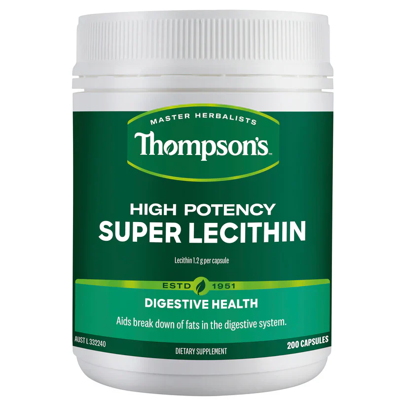Thompson's High Potency Super Lecithin 200 Capsules, Digestive Health