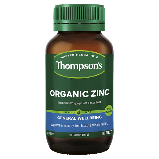 Thompson's Organic Zinc 80 Or 180 Tablets, Supports Immune System Health - Image 2