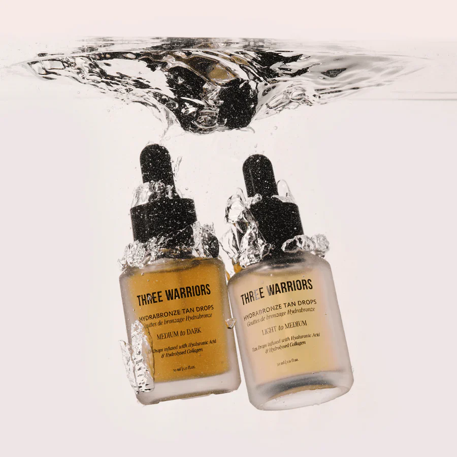 Three Warriors Hydrabronze Medium To Dark Tanning Drops 30mL, Supercharge Your Skin - Image 4