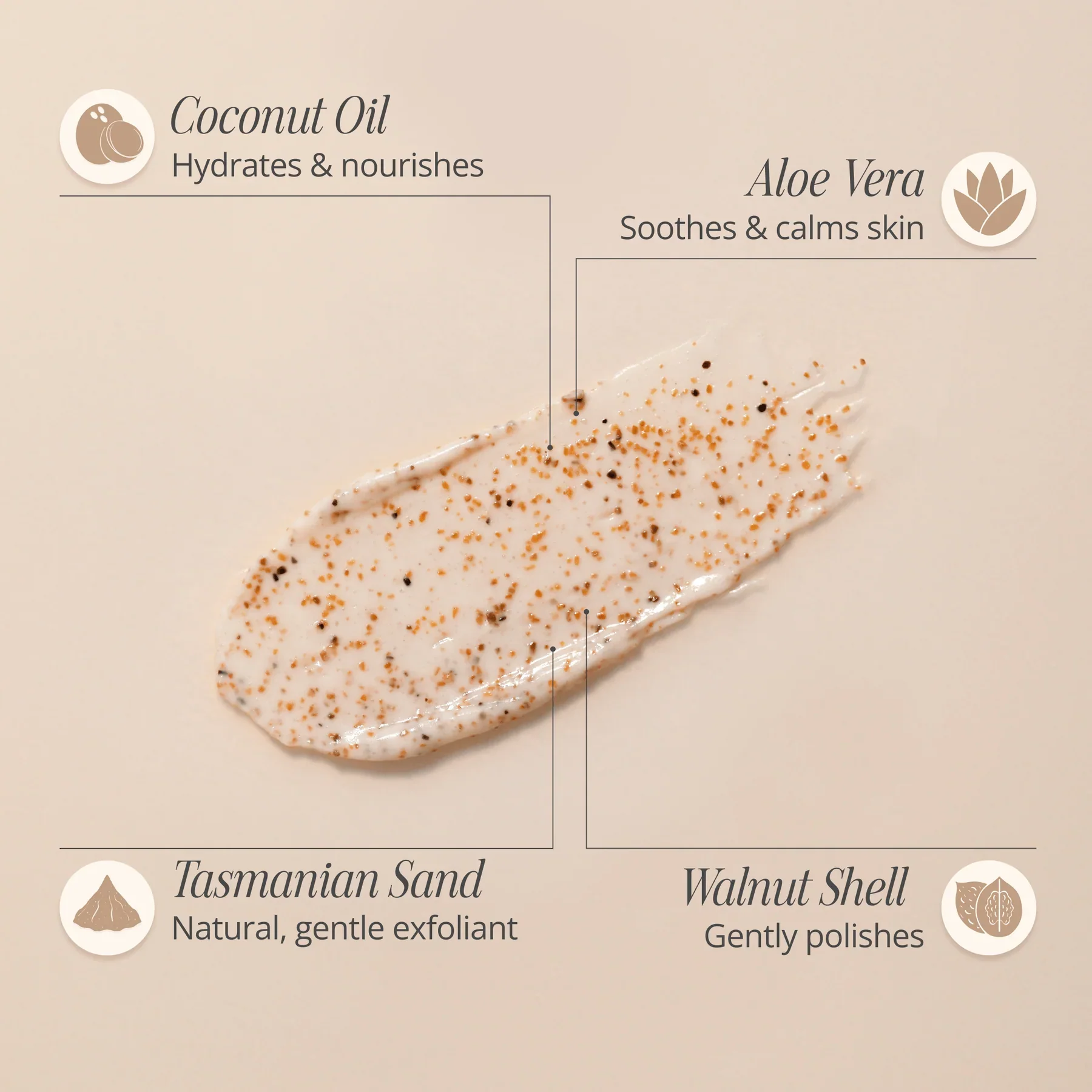 Three Warriors Tasmanian Sand Scrub 150g, Preps and Primes Skin - Image 4