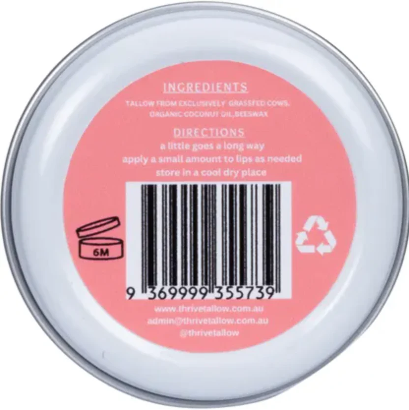 Thrive Tallow Tallow Based Lip Balm 35mL, Prevents Dryness - Image 2