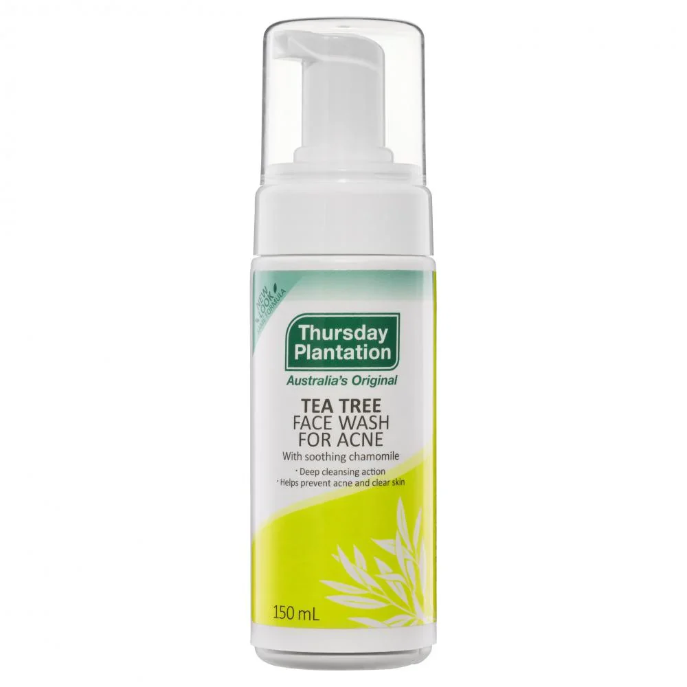 Thursday Plantation Tea Tree Face Wash For Acne 100mL, With A Deep Cleansing Action