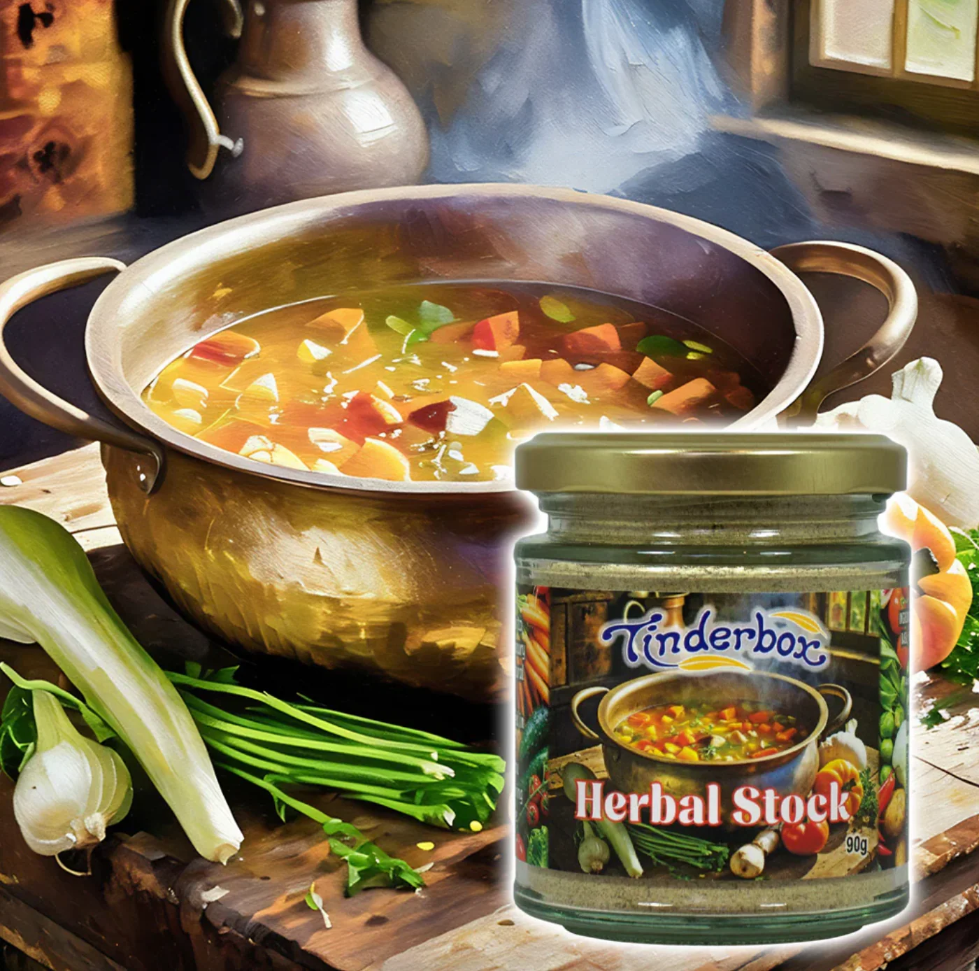 Tinderbox Herbal Stock 90g, All natural stock cube substitute