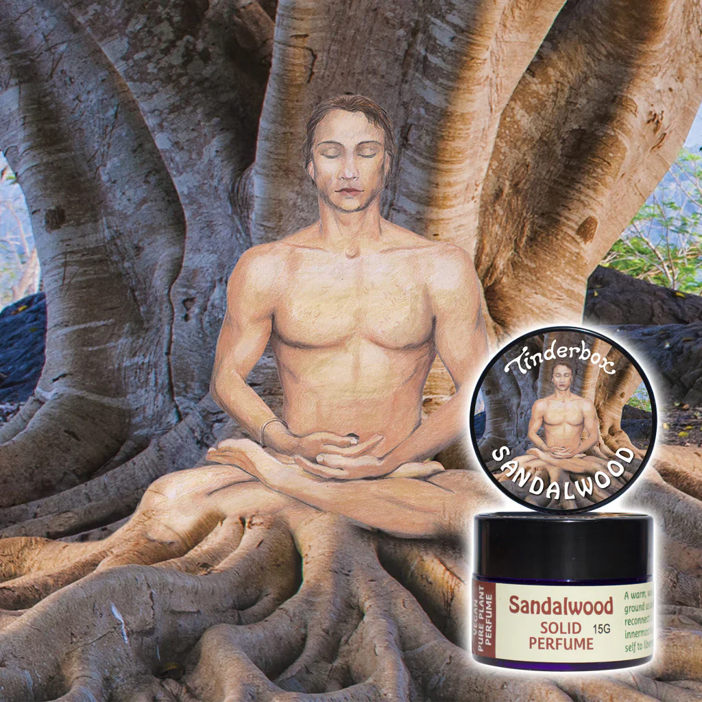 Tinderbox Sandalwood Solid Perfume 15g,A Warm, Woody & Wise Scent - Image 2