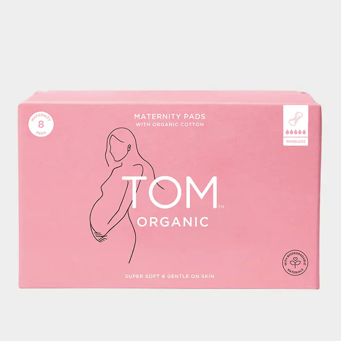 Tom Organic Maternity Pads 8pk, Super Soft & Gentle On The Skin