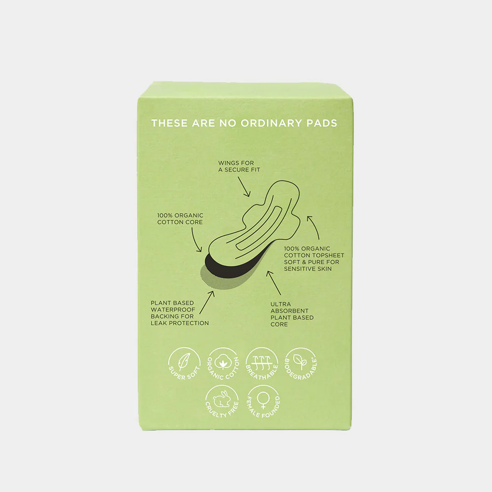 Tom Organic Pads 10pk, Regular With Organic Cotton - Image 3