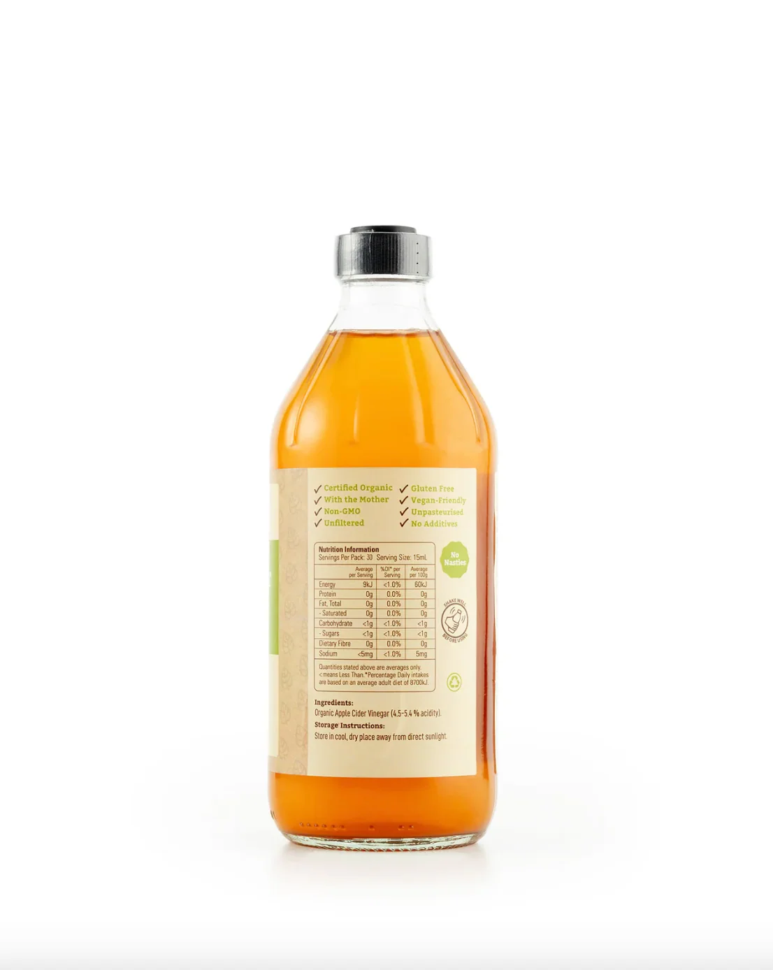 Topwil Organic Apple Cider Vinegar 450mL, With The Mother - Image 2