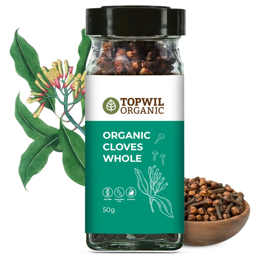 Topwil Organic Whole Cloves 40g, For All Your Cooking Needs