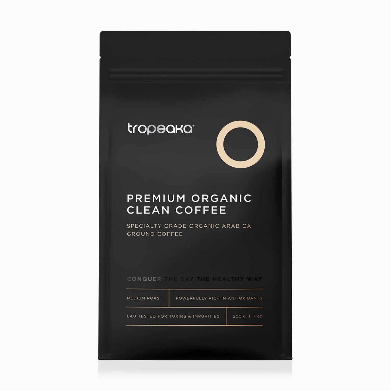 Tropeaka Premium Organic Clean Coffee 200g, Specialty Grade Arabica Ground Coffee