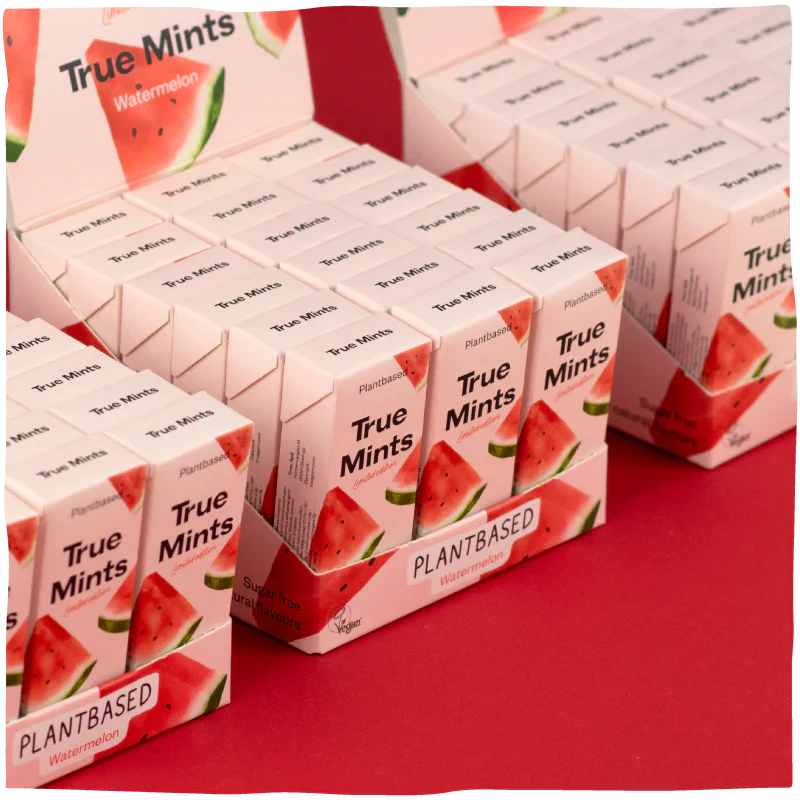True Mints Sugar Free Mints A Single Pack (13g) Or A Box Of 18, Watermelon Flavour - Image 3