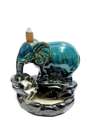 Tulsi Backflow Elephant, For Backflow Cones 12cm(h) x 11cm(w) x 9cm(d)