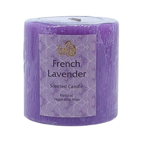 Tulsi Natural Vegetable Wax Candle With A Brushed Effect 75mm, Please Choose Your Fragrance - Image 3