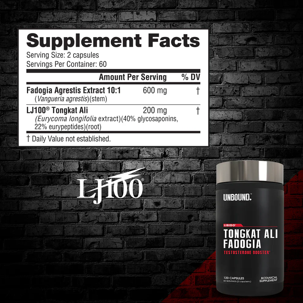 Unbound. Libido Tongkat Ali Fadogia 120 Capsules, Testosterone Booster - Image 4