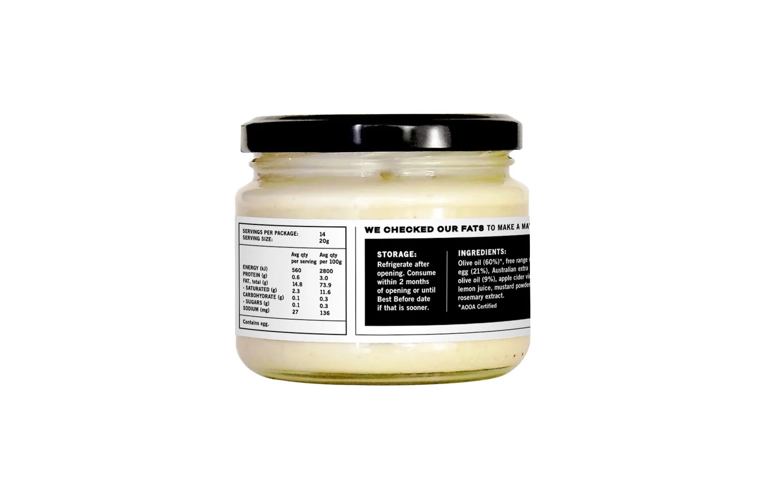 Undivided Food Co GOOD Fat™ Mayo 280g Or 425g, With Organic Olive Oil & Gluten Free - Image 2