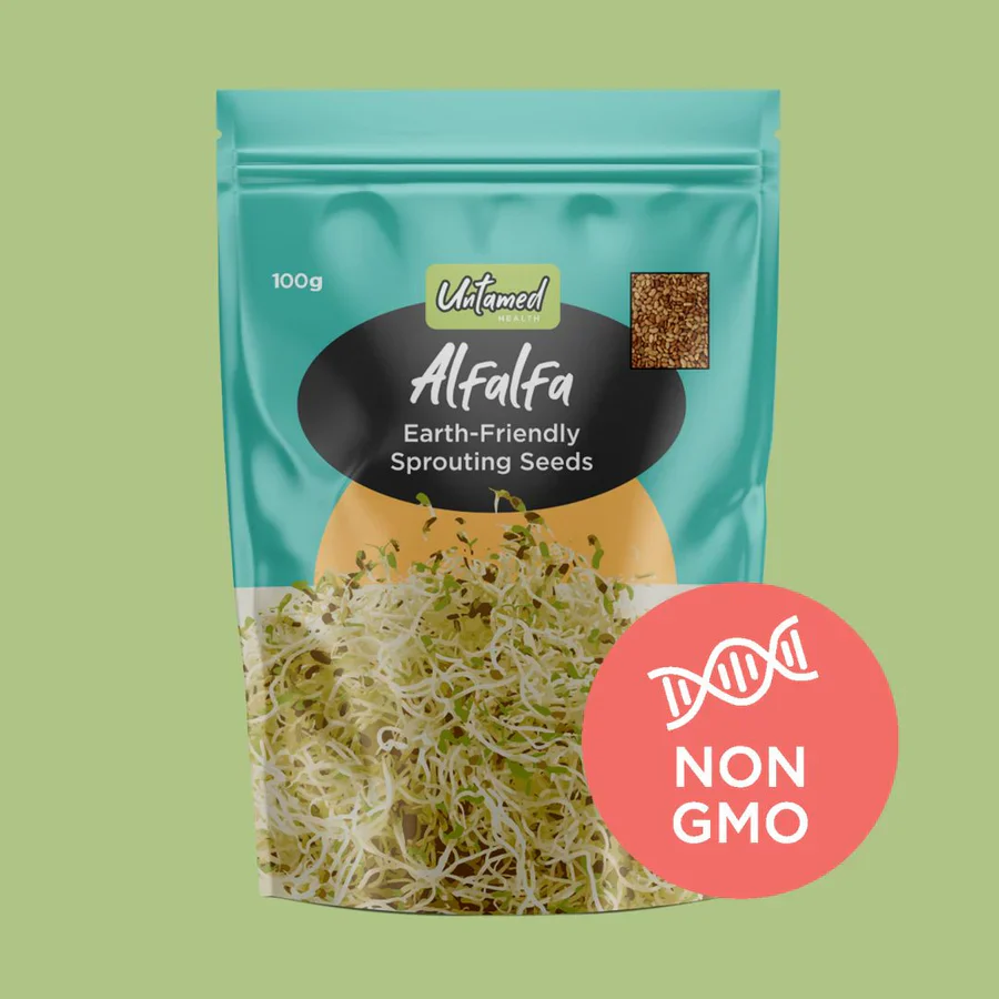 Untamed Health Earth-Friendly Sprouting Seeds 100g, Alfalfa Seeds
