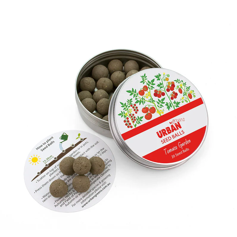 Urban Greens Seed Balls (For Planting) Tomato Garden (24 Per Tin) - Image 2
