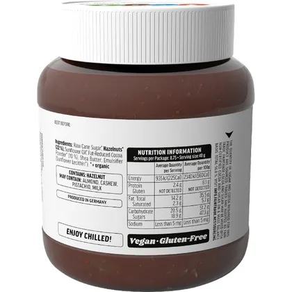 Vego Certified Organic Fine Hazelnut Chocolate Spread 350g, Crunchy & Delicious - Image 2