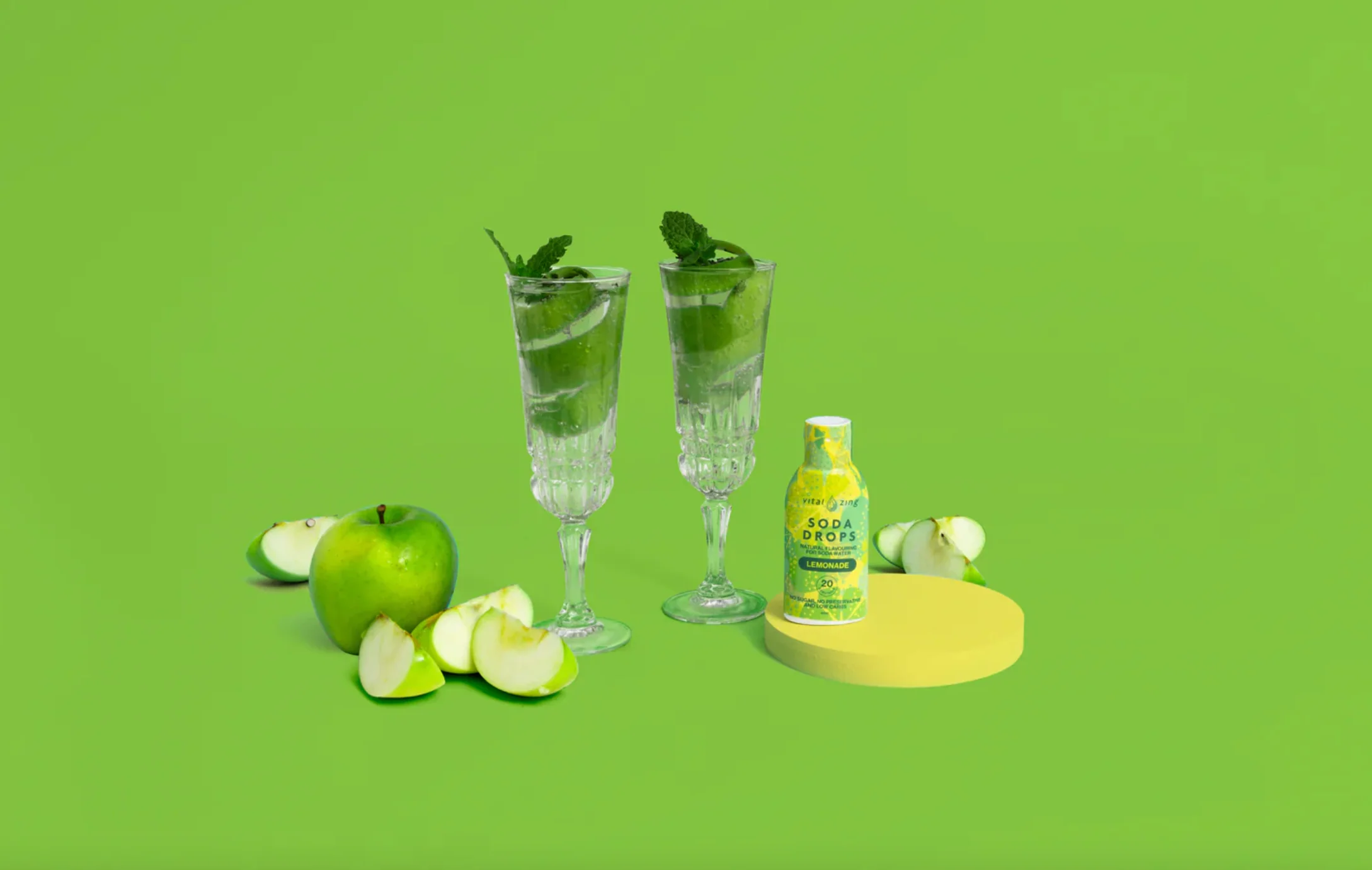 Vital Zing Natural Flavouring Lemonade Soda Drops 40mL, Sugar & Preservative Free - Image 3