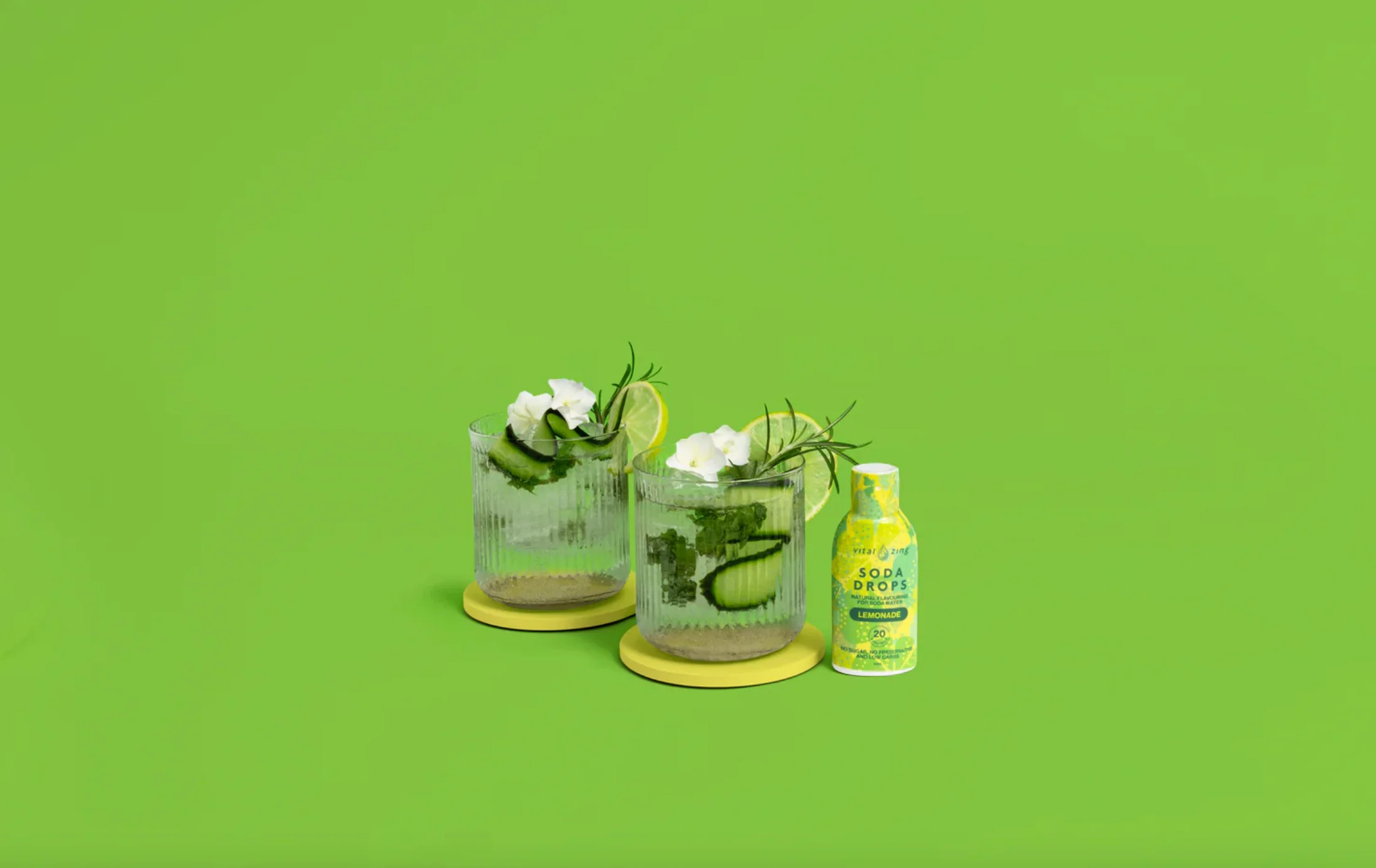 Vital Zing Natural Flavouring Lemonade Soda Drops 40mL, Sugar & Preservative Free - Image 4
