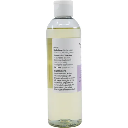 Vrindavan Castile Soap Lavender & Eucalyptus 250mL, A Refreshing Blend With Lavender - Image 2