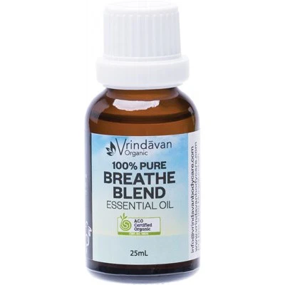 Vrindavan Essential Oil 100% Pure Breathe Blend, 25mL - Image 2