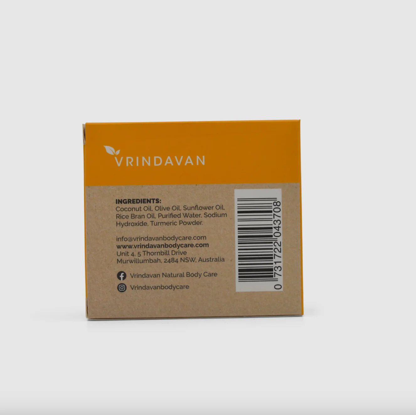 Vrindavan Natural Golden Glow Turmeric Soap Bar 110g, Skin Nurturing - Image 2
