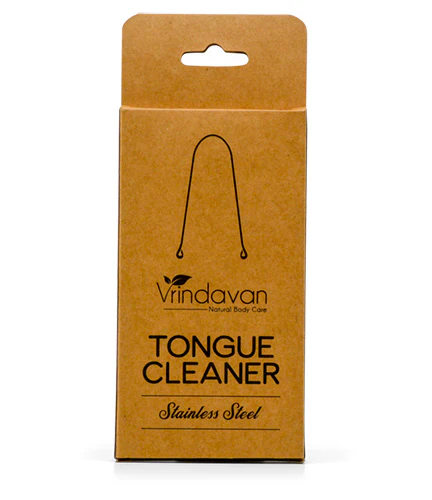 Vrindavan Oral Hygiene Tongue Cleaner; Effective Against Bad Breath With A Choice Of Either Stainless Steel Or Copper - Image 2