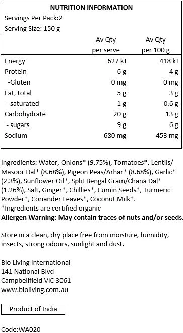 Waah Organic Dal Tadka 300g, Pleasing Aroma & Distinctive Taste - Image 2