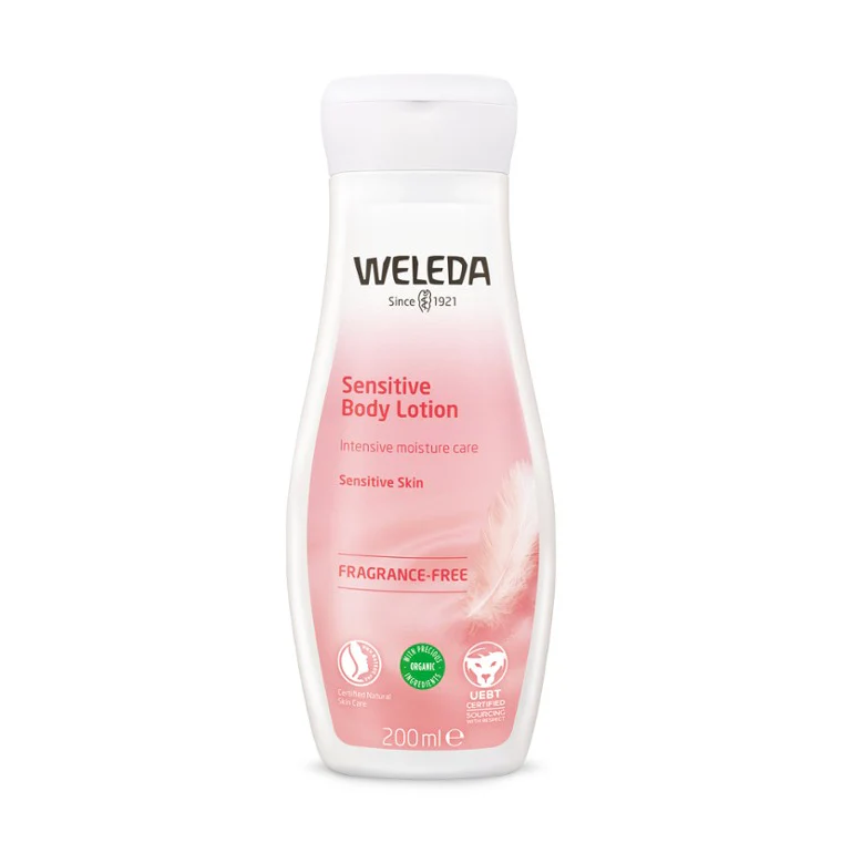 Weleda Sensitive Body Lotion Fragrance Free 200mL, Intensive Moisture Care