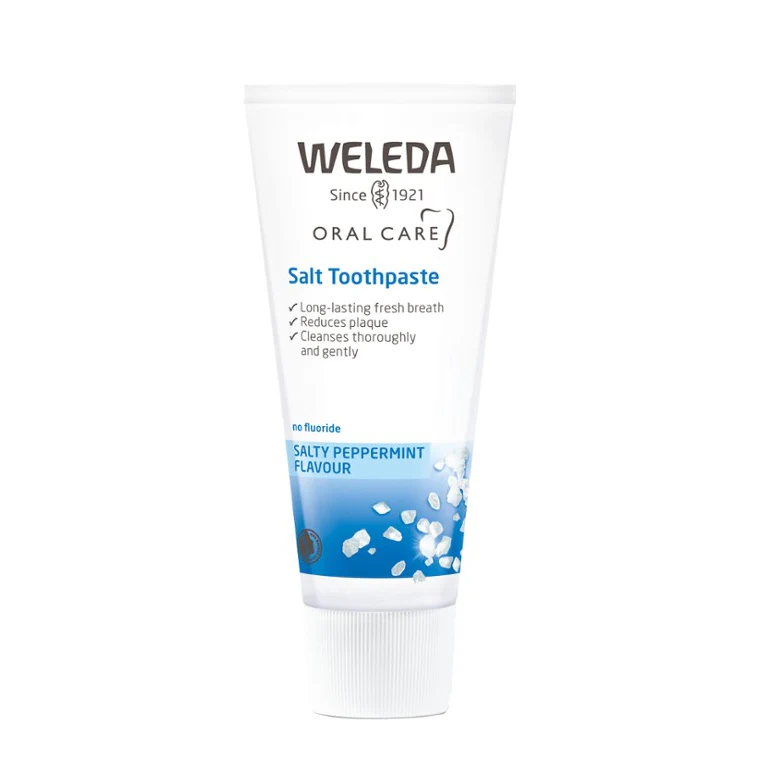 Weleda Salty Toothpaste 75mL, With A Salty Peppermint Flavour
