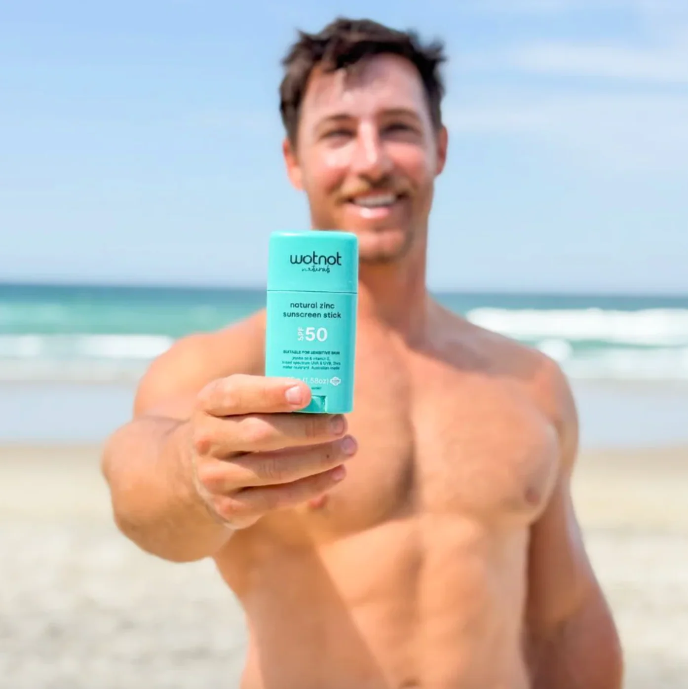 Wotnot Naturals Natural Zinc Sunscreen Stick SPF50 45g, Suitable For Sensitive Skin - Image 2