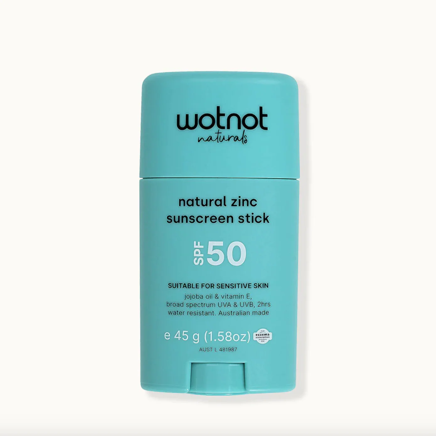 Wotnot Naturals Natural Zinc Sunscreen Stick SPF50 45g, Suitable For Sensitive Skin - Image 3