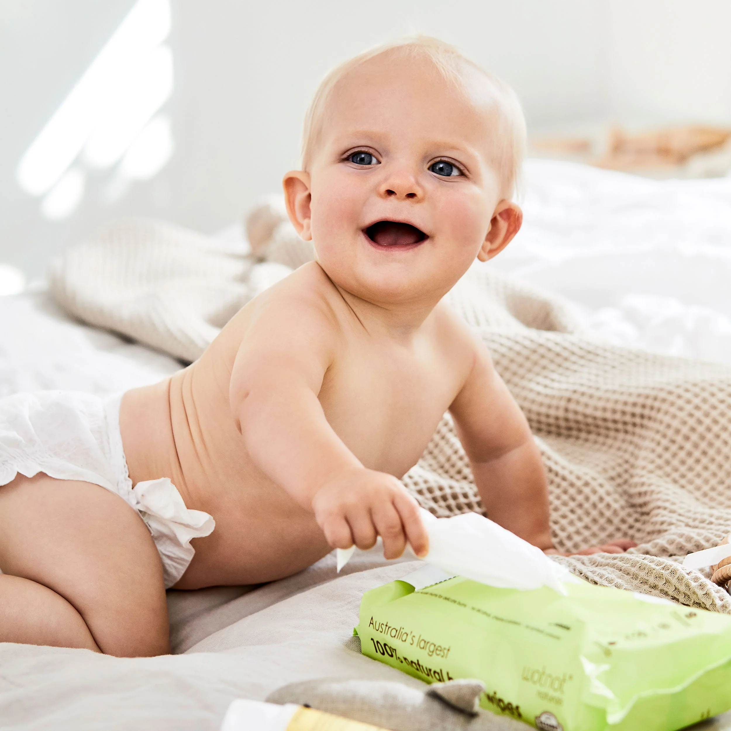 Wotnot Naturals 100% Natural Baby Wipes 70 Pack, Alcohol Free & Biodegradable - Image 4