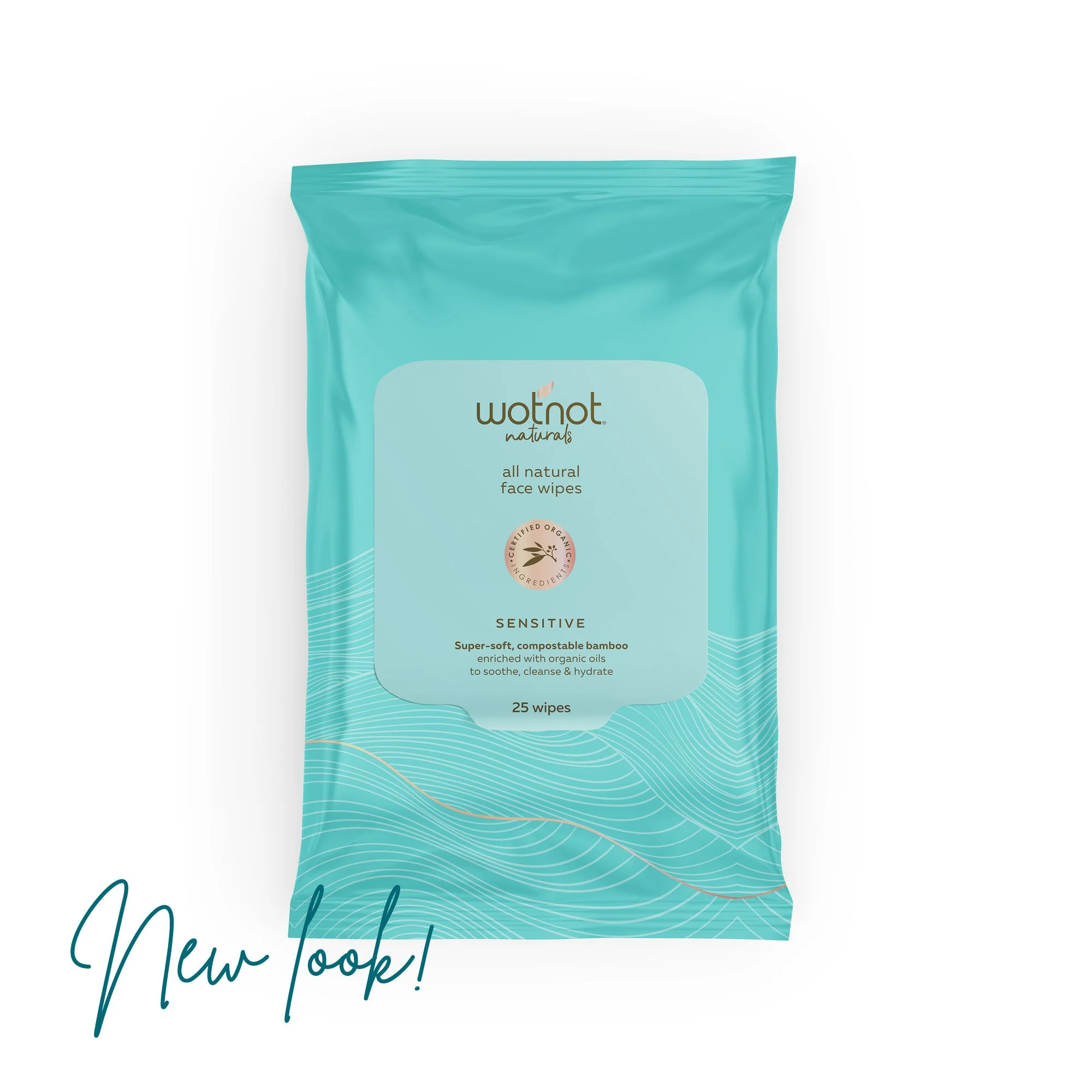 Wotnot Naturals Face Wipes 5 Pack Or 25 Pack, For Sensitive Skin - Image 3