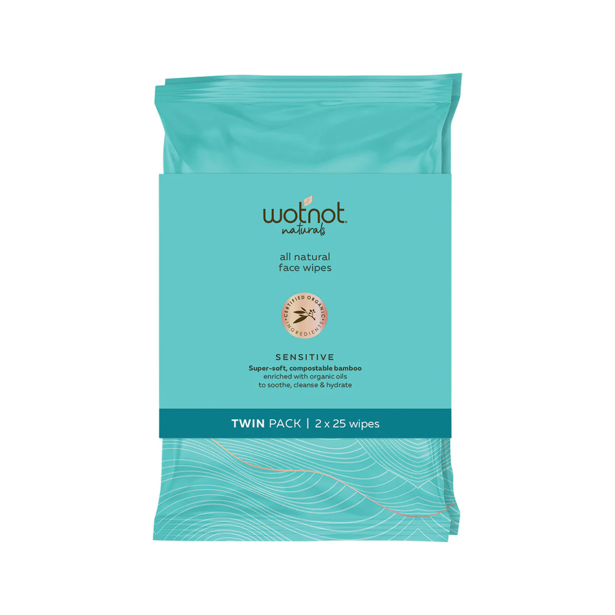 Wotnot Naturals Face Wipes 5 Pack Or 25 Pack, For Sensitive Skin - Image 4