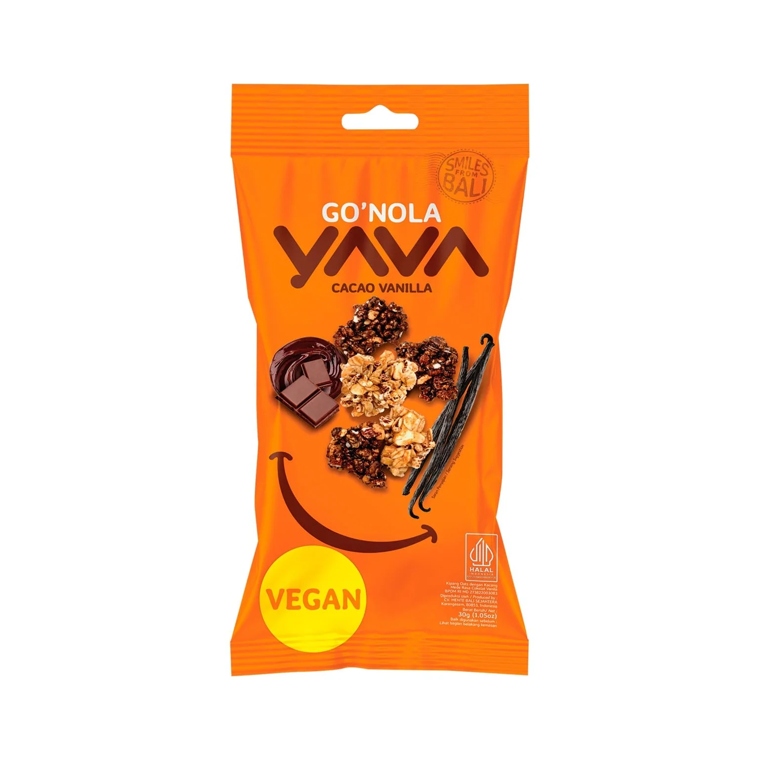 Yava Go'Nola Bites Chocolate Vanilla Flavour 30g Single Or 30g X 12 Carton, Chocolate Vanilla Flavour