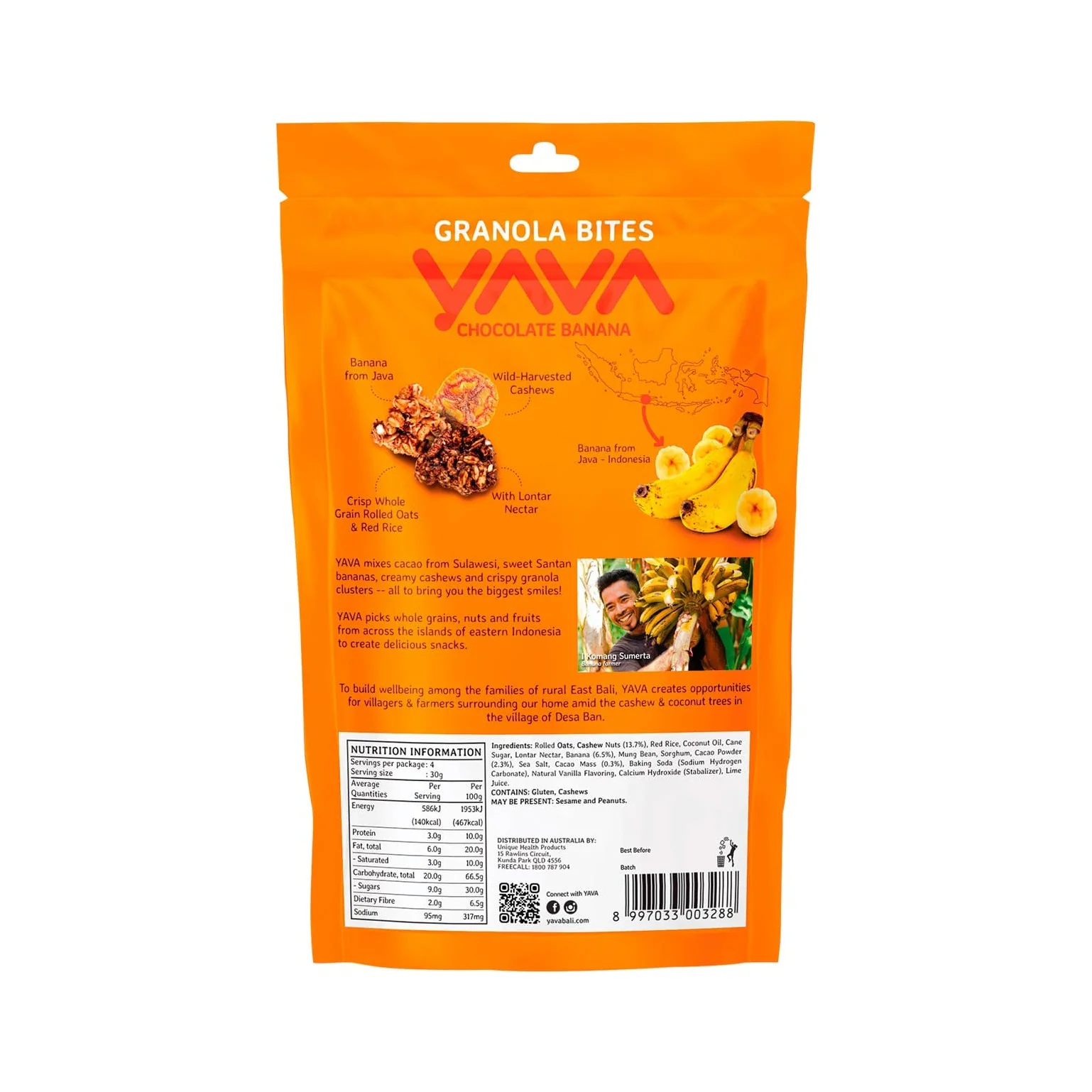 Yava Granola Bites 125g Or 400g, Chocolate Banana Flavour - Image 2