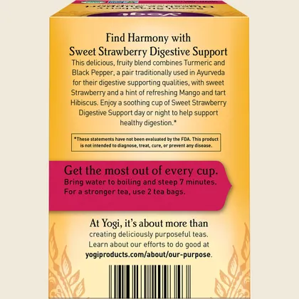 Yogi Sweet Strawberry Digestive Support 16 Bags, Berry Digestive Harmony - Image 2